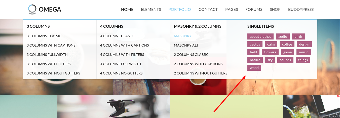 Menu Widget